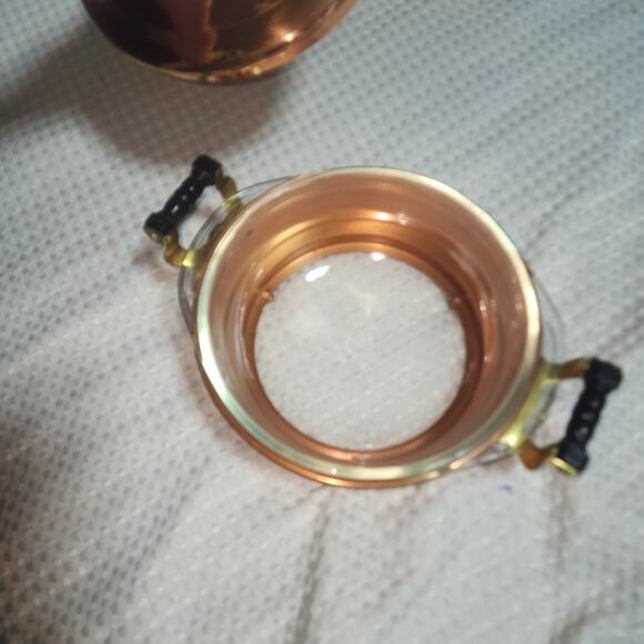 VINTAGE EUC COPPERCRAFT GUILD CASSAROLE DISH WITH PYREX DISH WITH COPPER LID - Picture 2 of 6